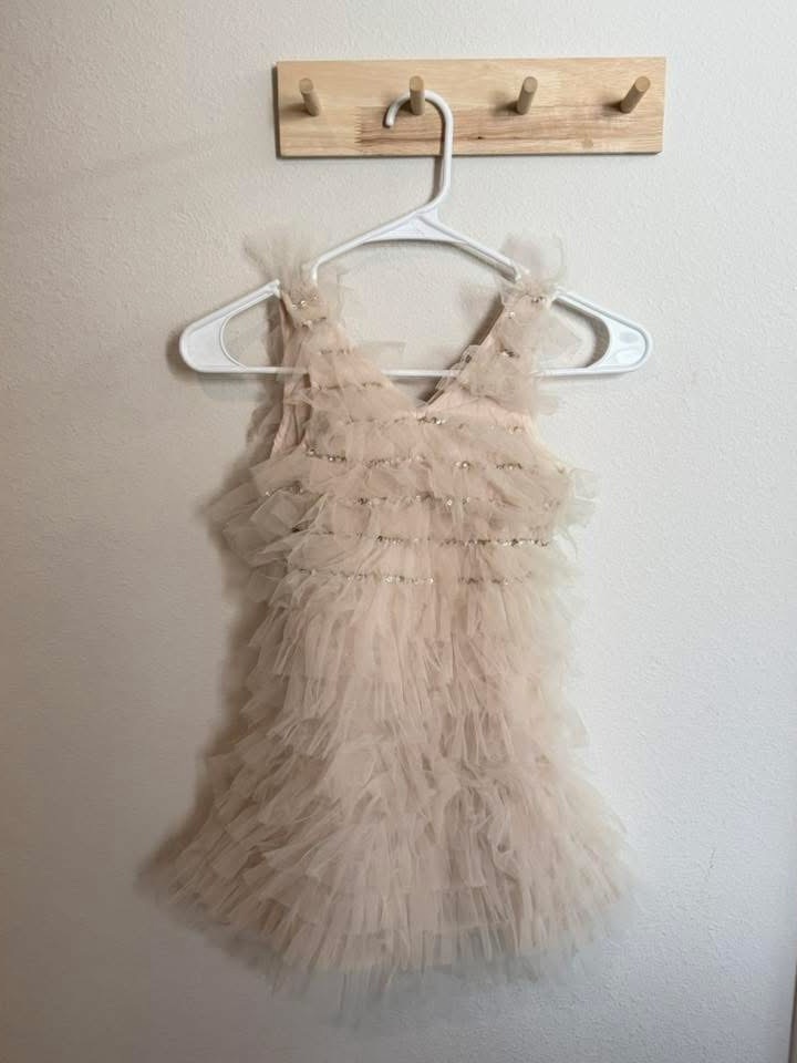 Ooh! La, La! Couture Girls' Tulle Ruffle Formal Sequin Dress Size 6/7